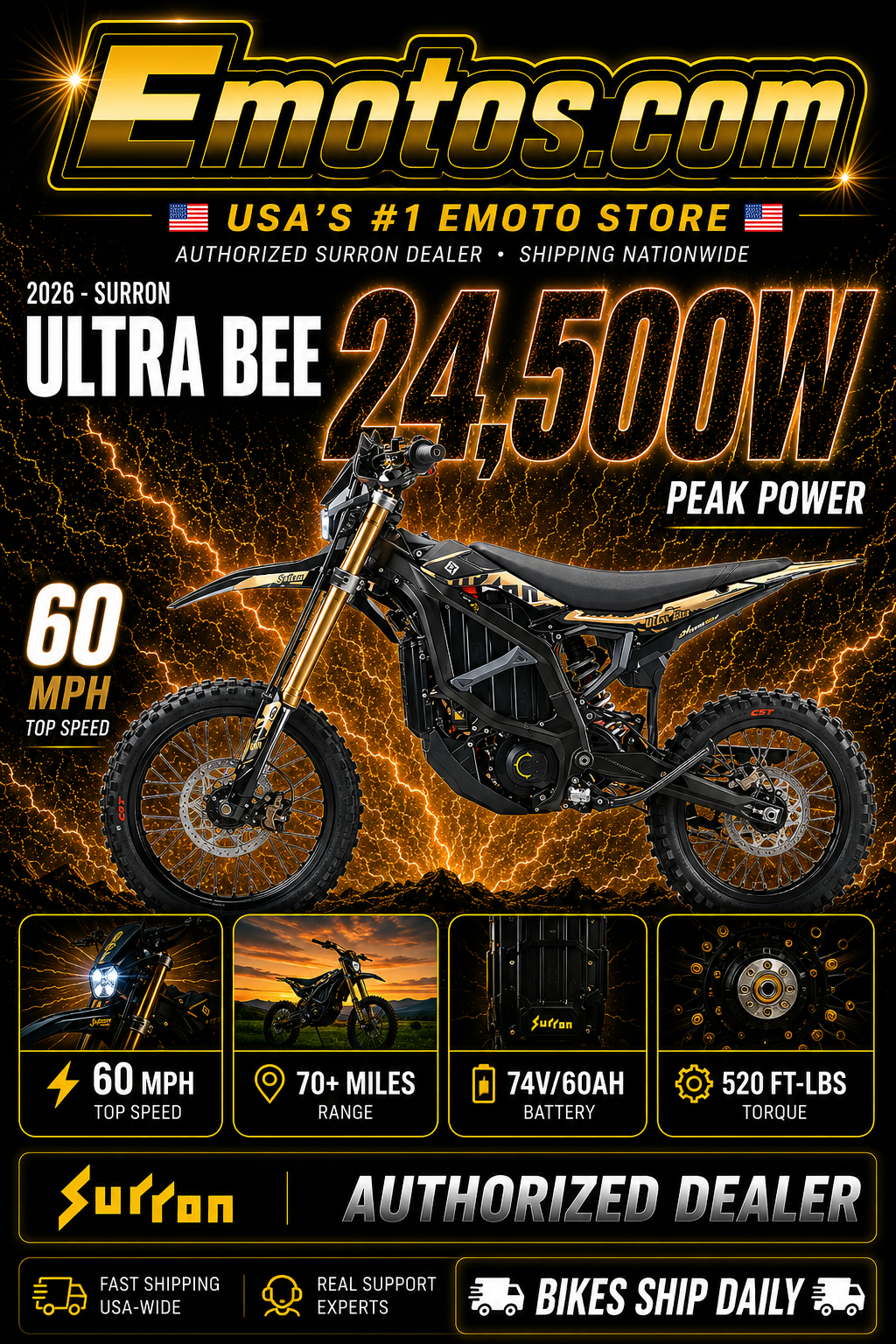 2026 Surron Ultra Bee HP 24.5Kw- PreOrder